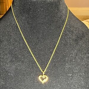Gold Heart Pendant Necklace - Women Jewelry